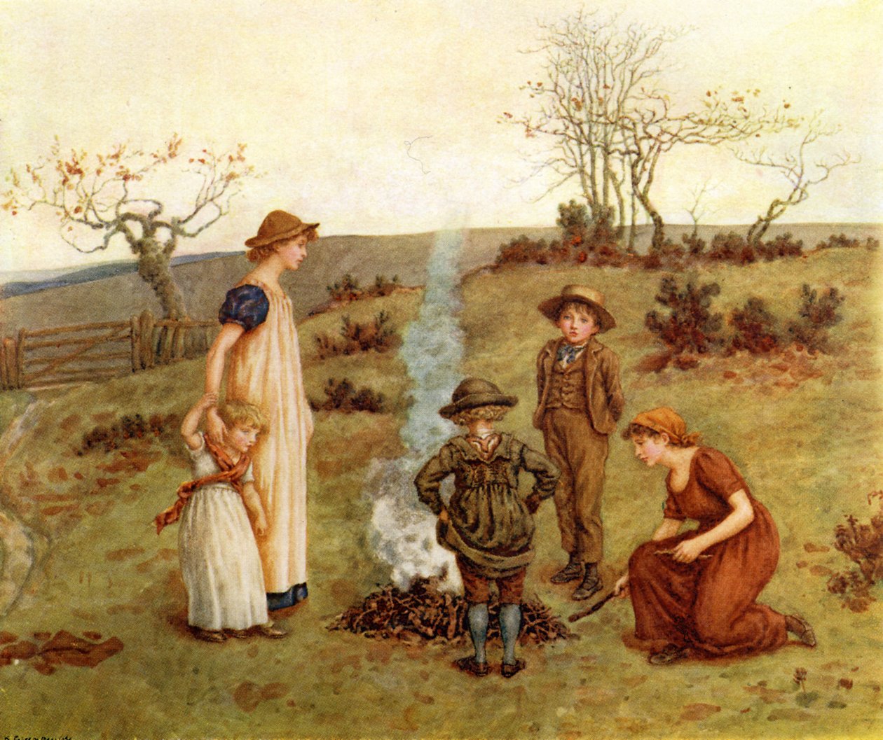 Ogień kija autorstwa Kate Greenaway autorstwa Kate Greenaway