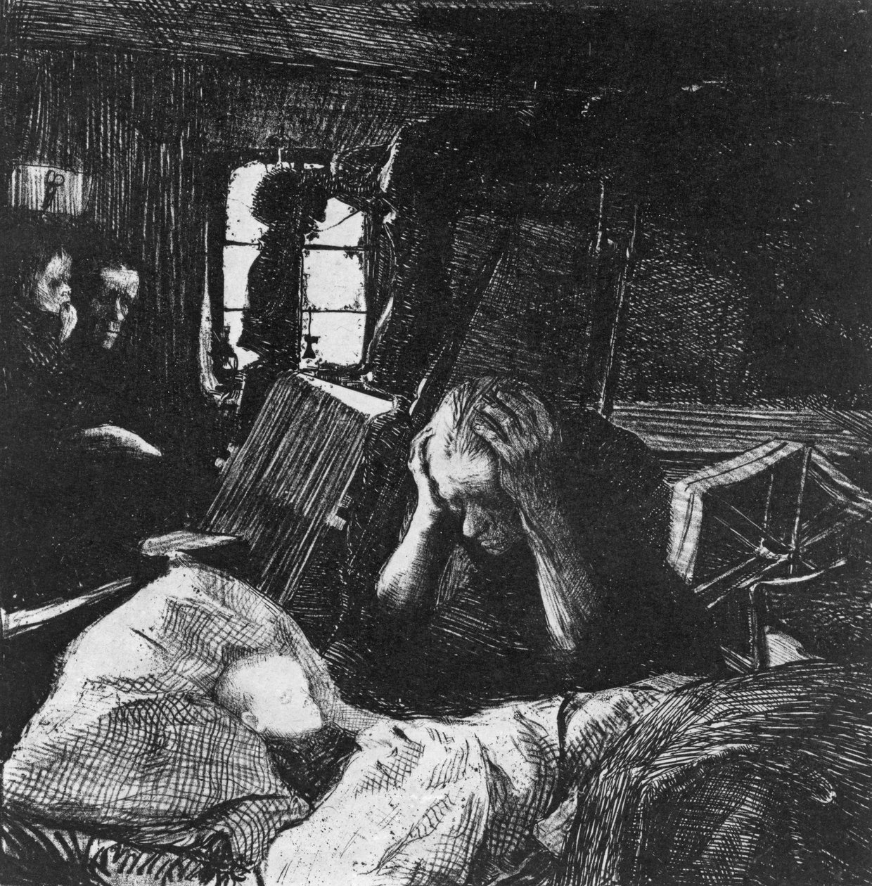 Potrzeba, 1897 autorstwa Käthe Kollwitz