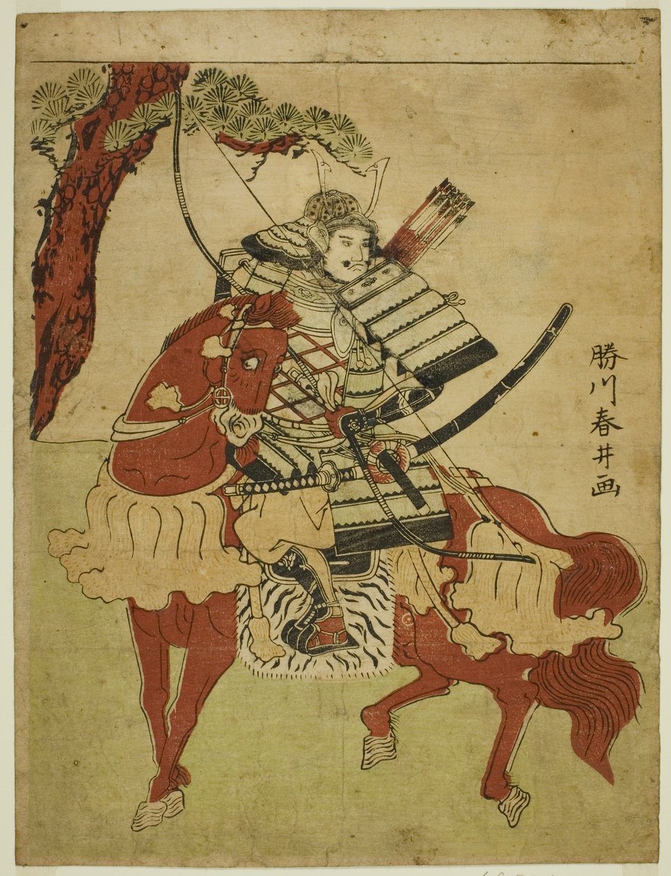 Wojownik na koniu autorstwa Katsukawa Shunsei