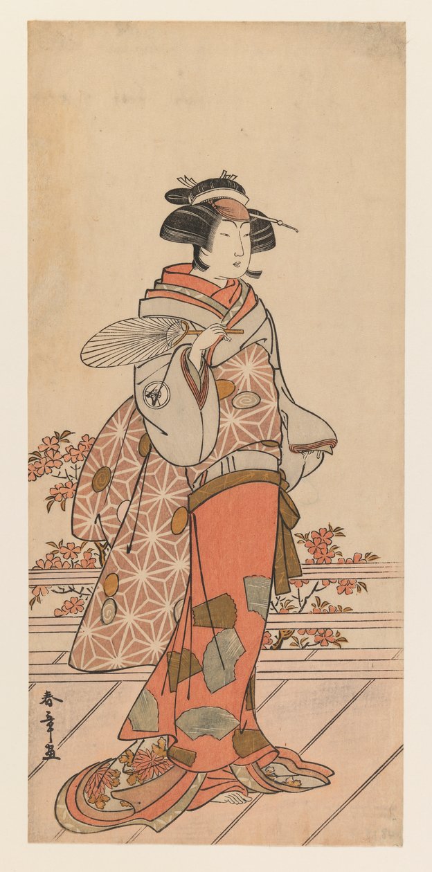 Iwai Hanshiro IV, ok.1785 (kolorowy drzeworyt) autorstwa Katsukawa Shunsho