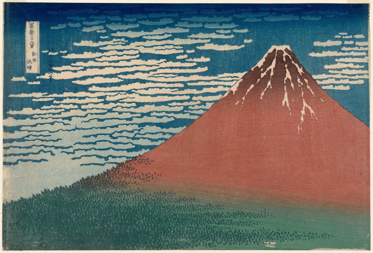 Czerwony Fuji autorstwa Katsushika Hokusai