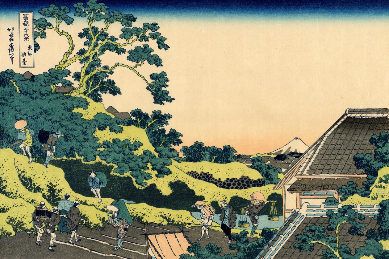 Sundaj, Edo autorstwa Katsushika Hokusai