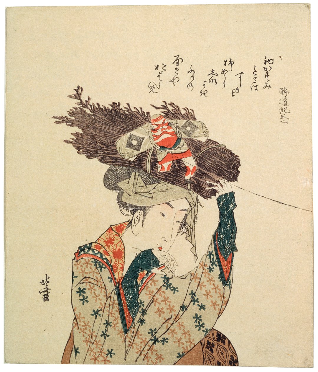 Dziewczyna z Ohary, 1806-1815. autorstwa Katsushika Hokusai