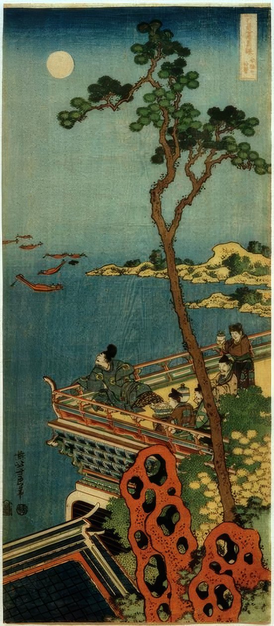 Abe no Nakamaro autorstwa Katsushika Hokusai