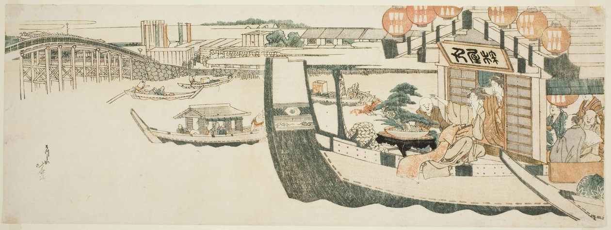 Imprezy żeglarskie na rzece Sumida autorstwa Katsushika Hokusai