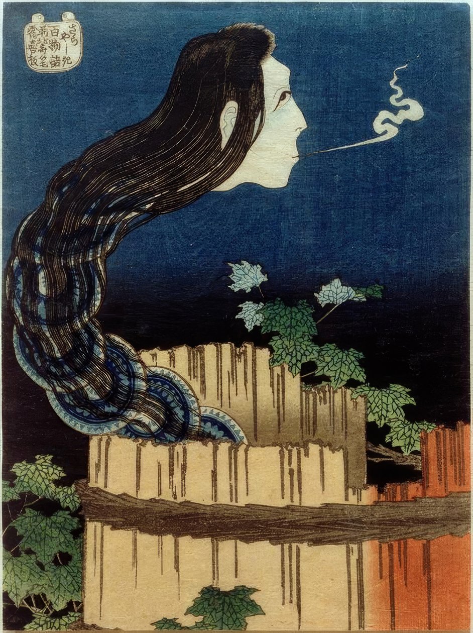 Dom z płyt autorstwa Katsushika Hokusai
