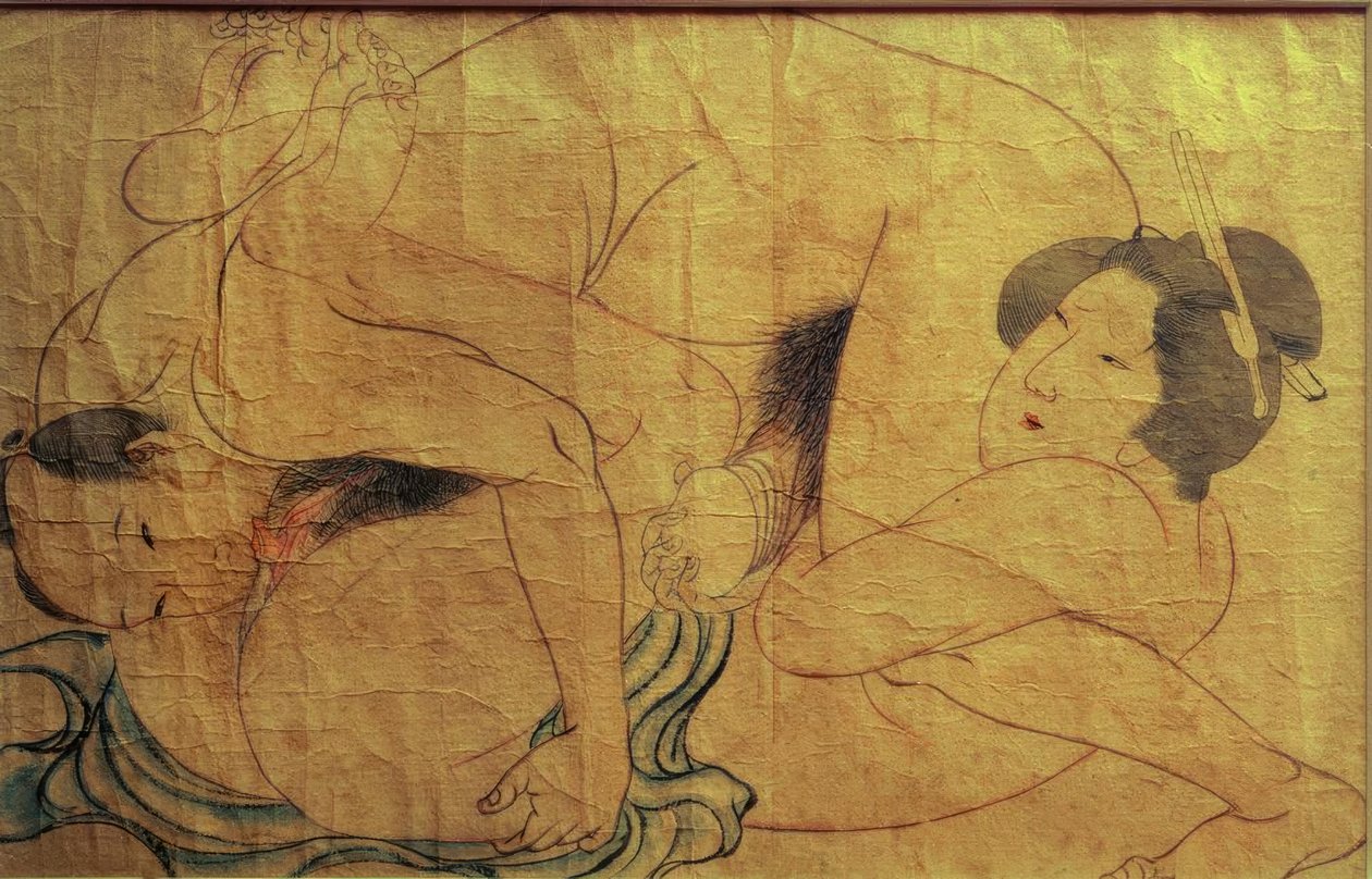 Scena erotyczna autorstwa Katsushika Hokusai