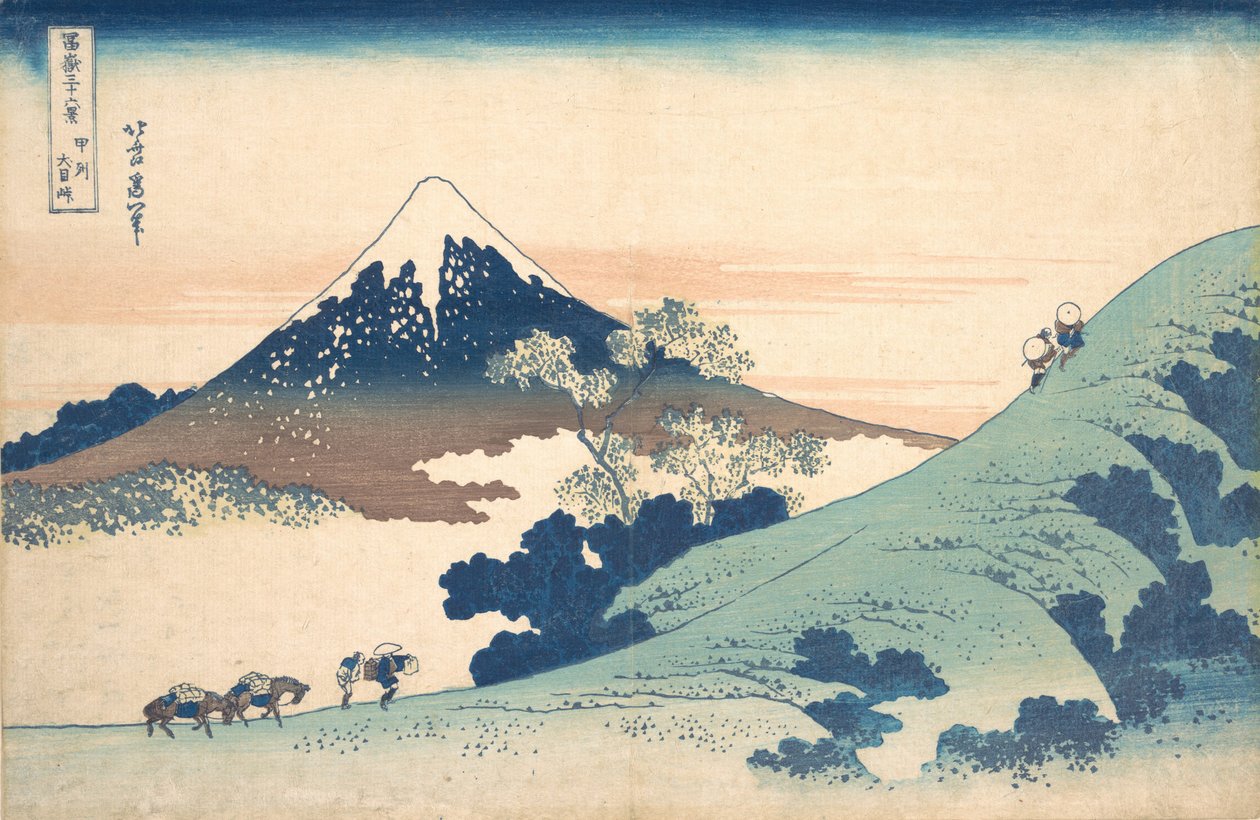 Fuji z Inume Pass. autorstwa Katsushika Hokusai