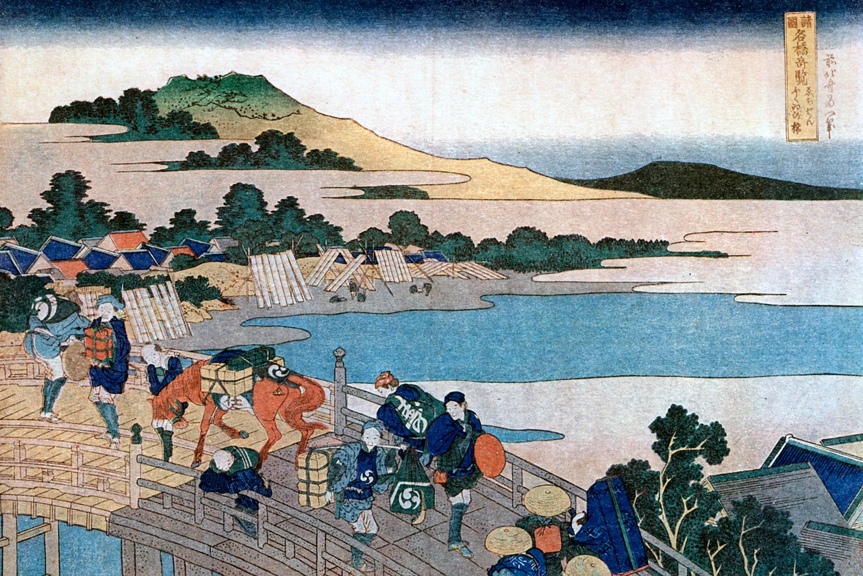 Fukui B Ridge, P Rovinse z Echizen, c1785-1894. autorstwa Katsushika Hokusai