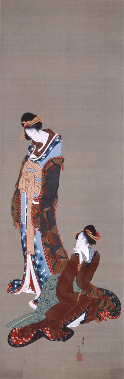 Dwie piękności autorstwa Katsushika Hokusai
