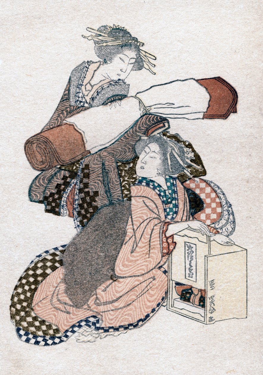 Dwie Japonki, ok. 1780-1849. autorstwa Katsushika Hokusai