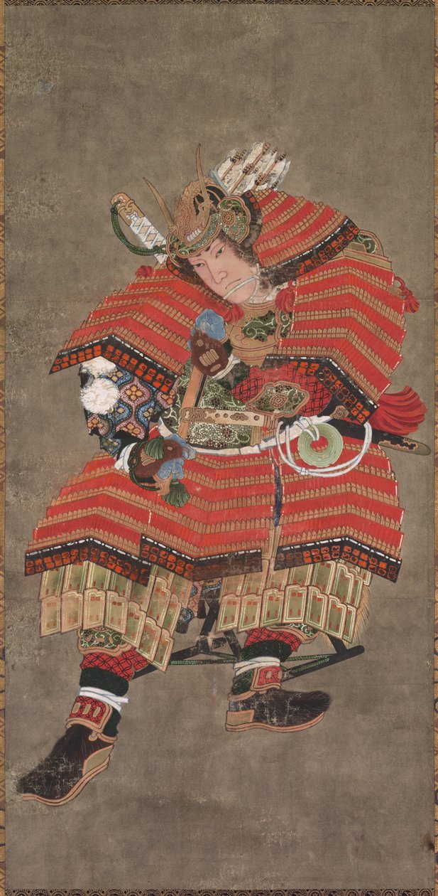 Yoshitsune jako wojownik, XIX wiek. autorstwa Katsushika Hokusai