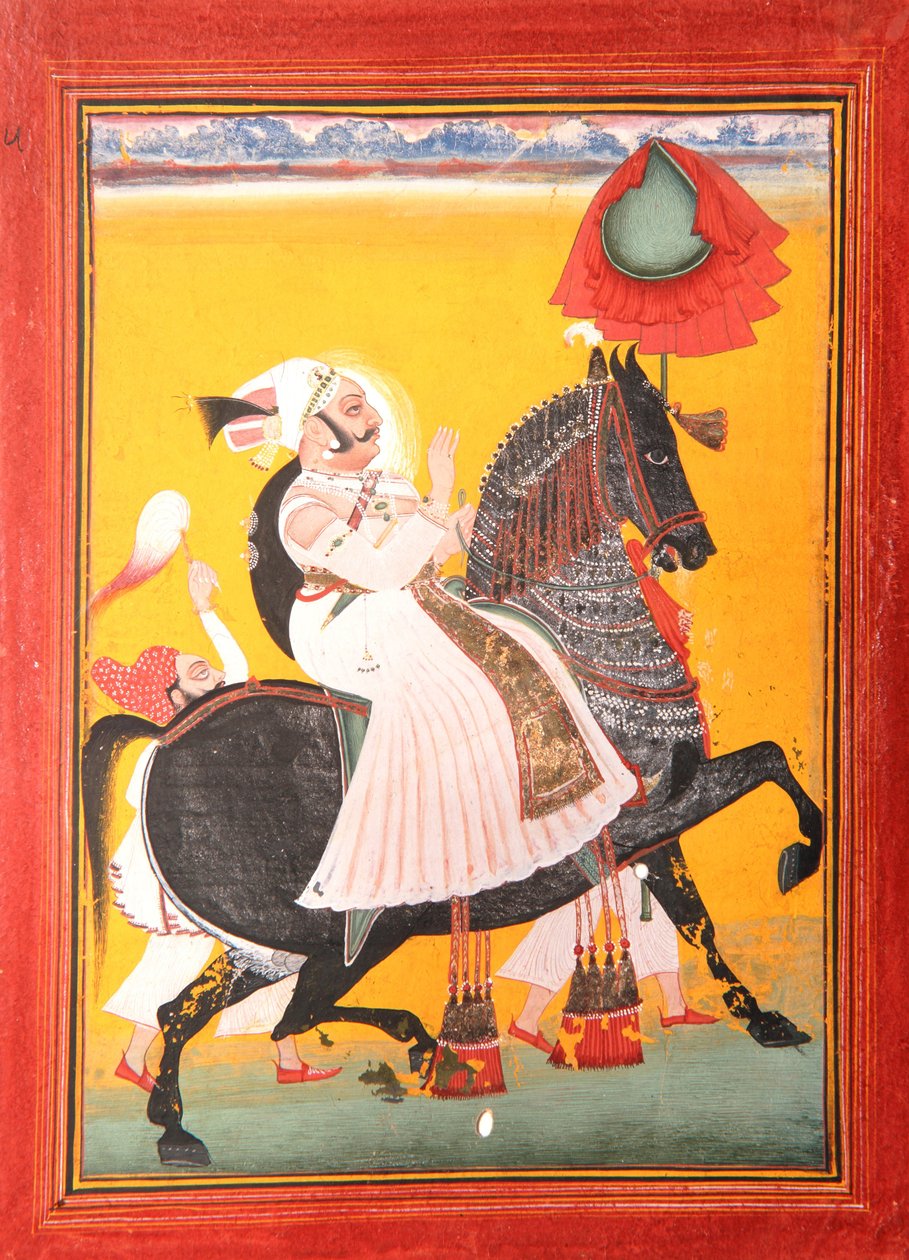 Rawat Ragho Das, 1778 (nieprzezroczyste wc i złoto na papierze) autorstwa Kavala