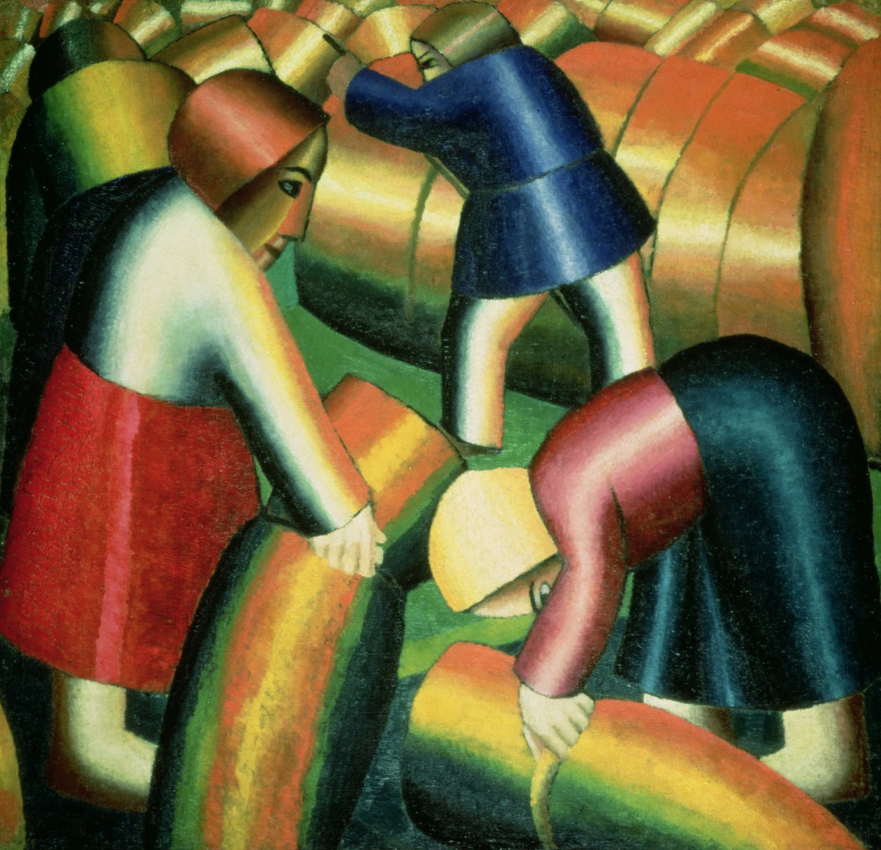 Przyjmowanie żyta, 1912 autorstwa Kazimir Severinovich Malevich