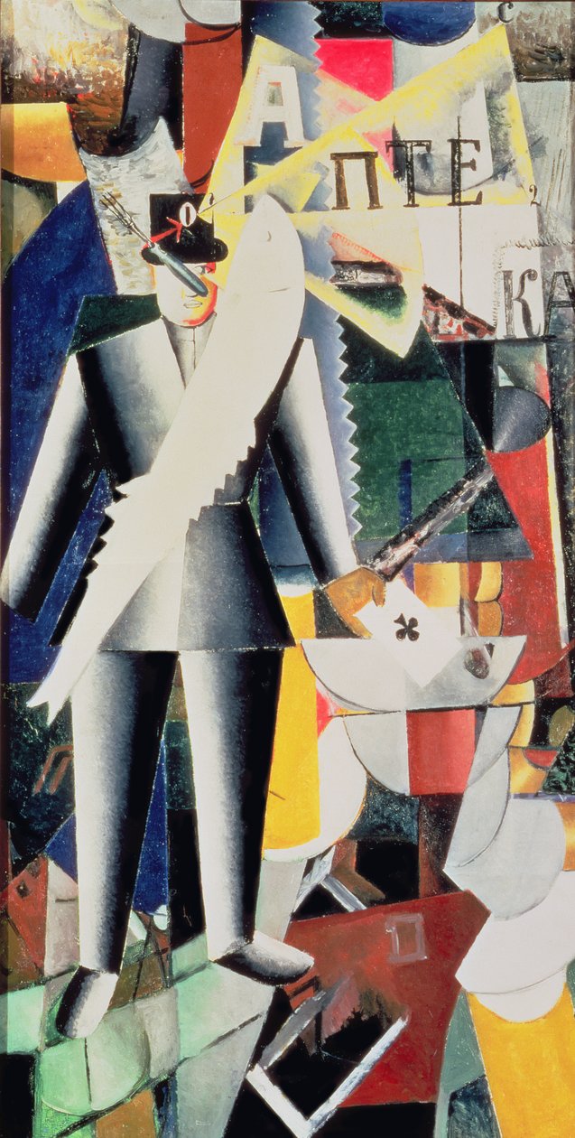 Lotnik, 1914 autorstwa Kazimir Severinovich Malevich