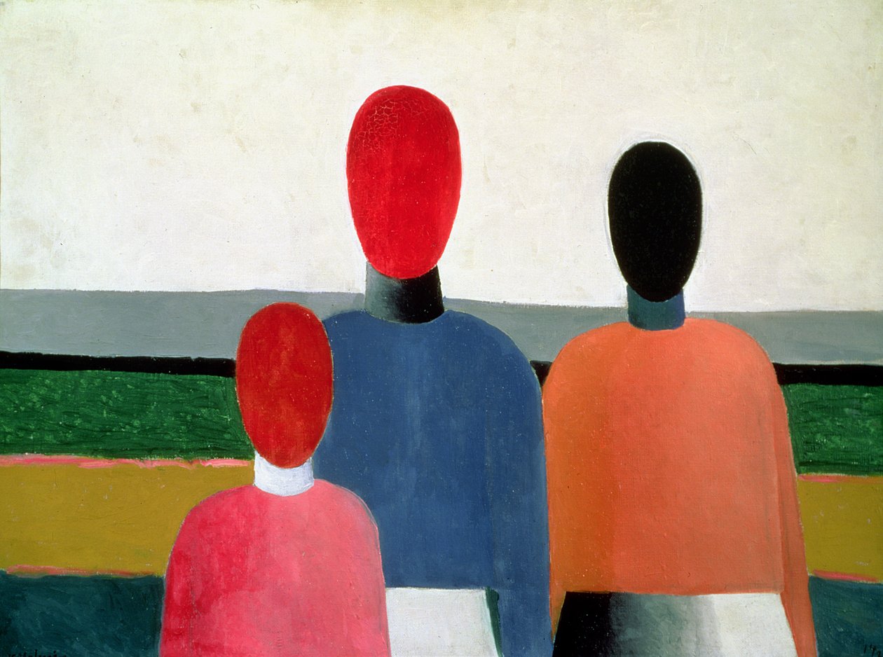 Trzy postacie kobiece, 1928-32 autorstwa Kazimir Severinovich Malevich