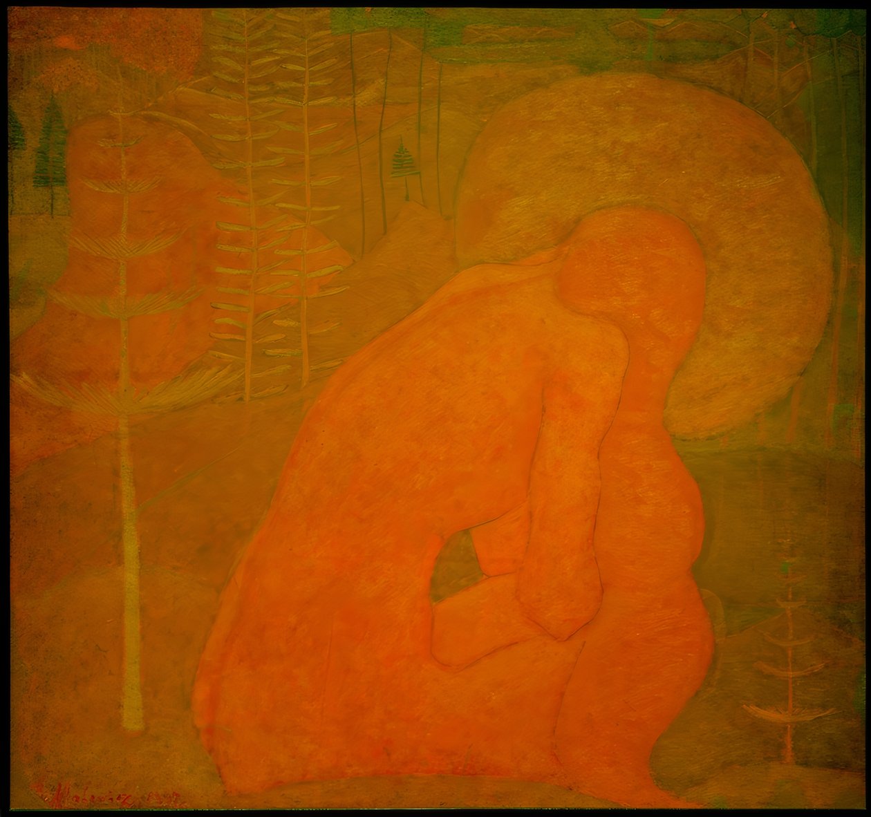 Modlitwa (studium do fresku) autorstwa Kazimir Severinovich Malevich