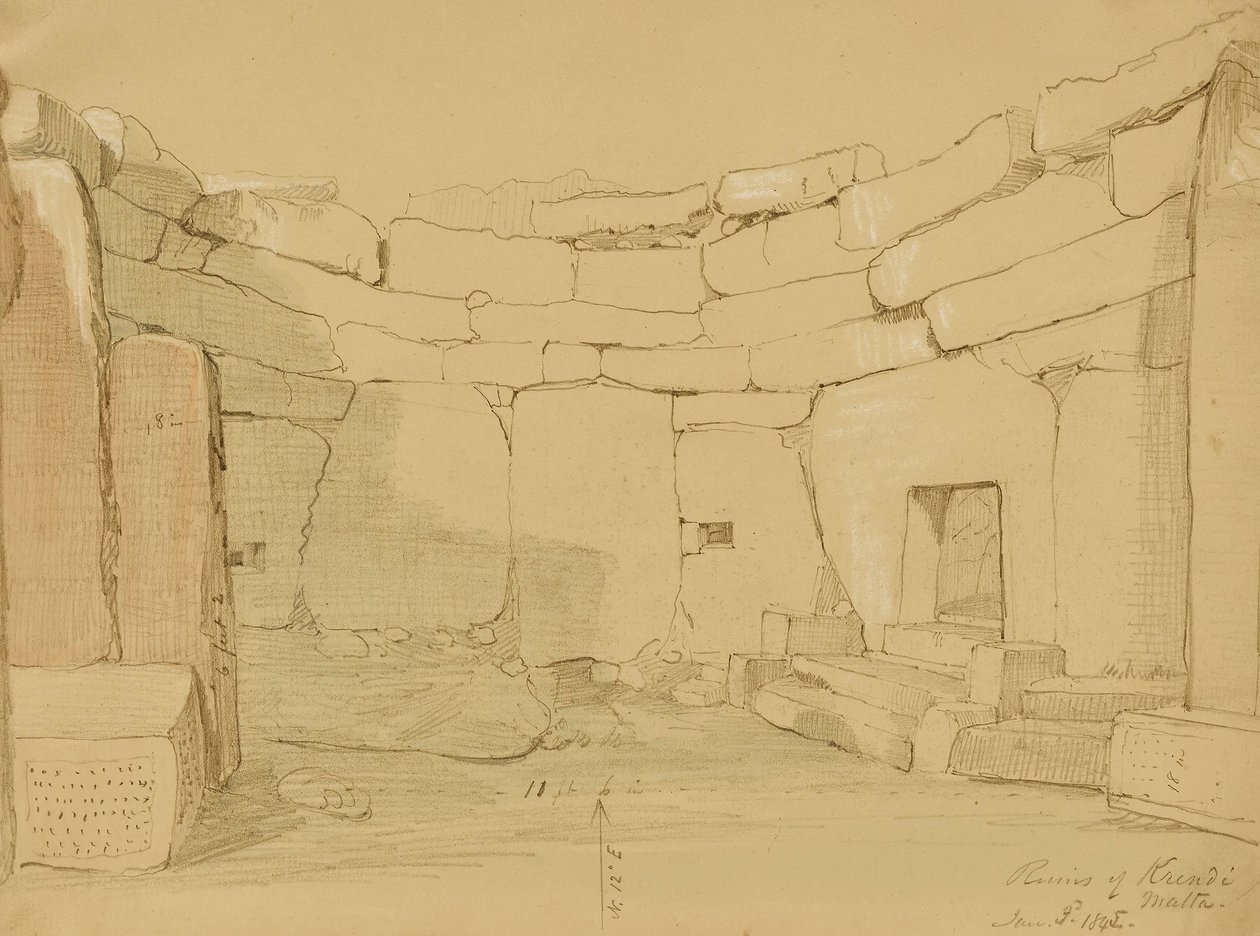 Ruiny, Krindi, Malta autorstwa Kellogg, Miner Kilbourne