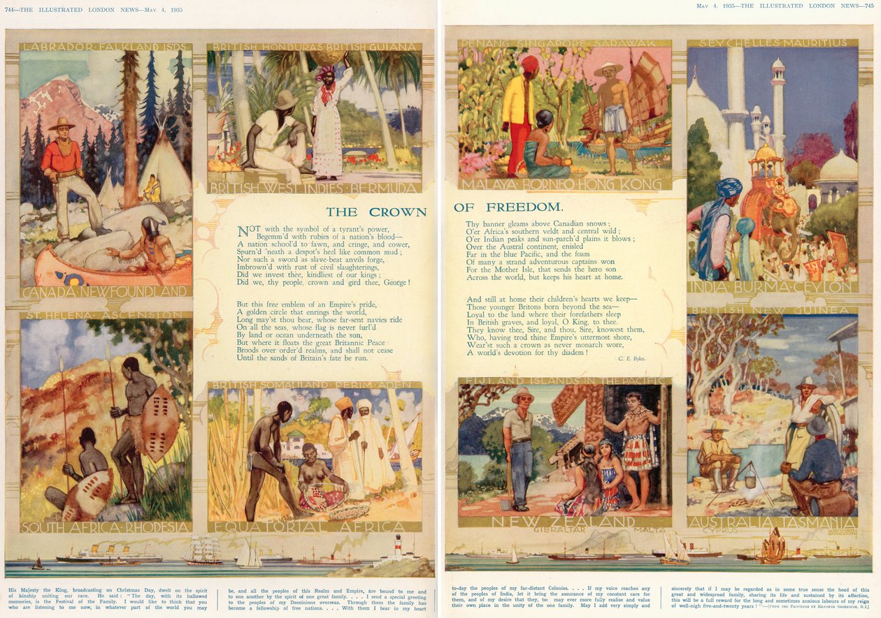 Korona Wolności, z „The Illustrated London News”, 4 maja 1935 r. autorstwa Kenneth Shoesmith