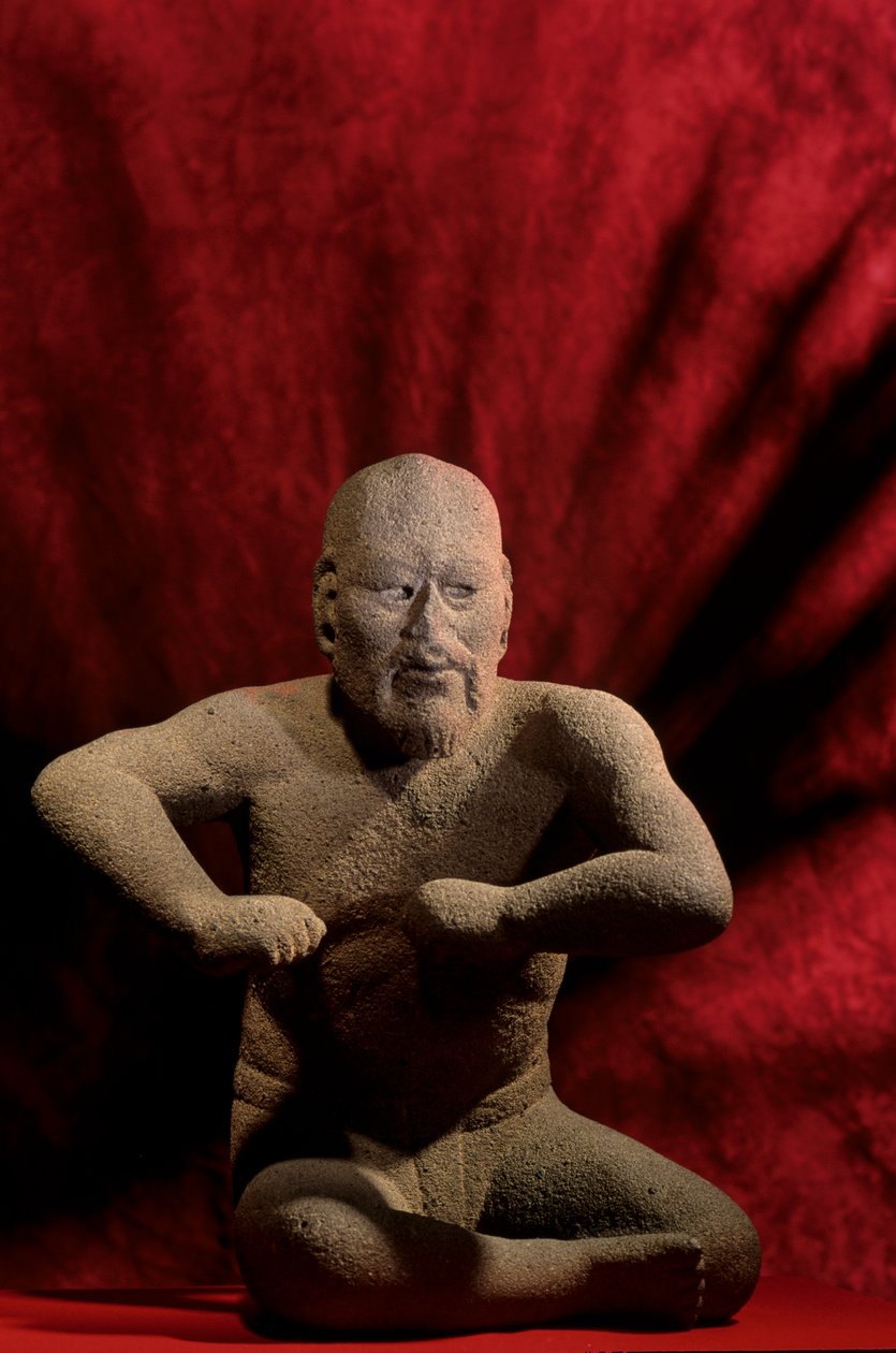 Olmec Enigma; figurka; zapaśnik; NMAH; Meksyk autorstwa Kenneth Garrett