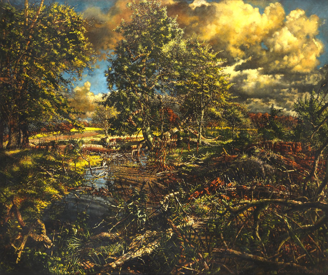 Nailbourne Spring Stream, Bourne Park autorstwa Kenneth Newton