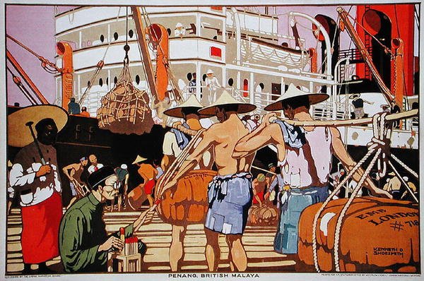 Penang, malaja brytyjska (kolor lito) autorstwa Kenneth Shoesmith