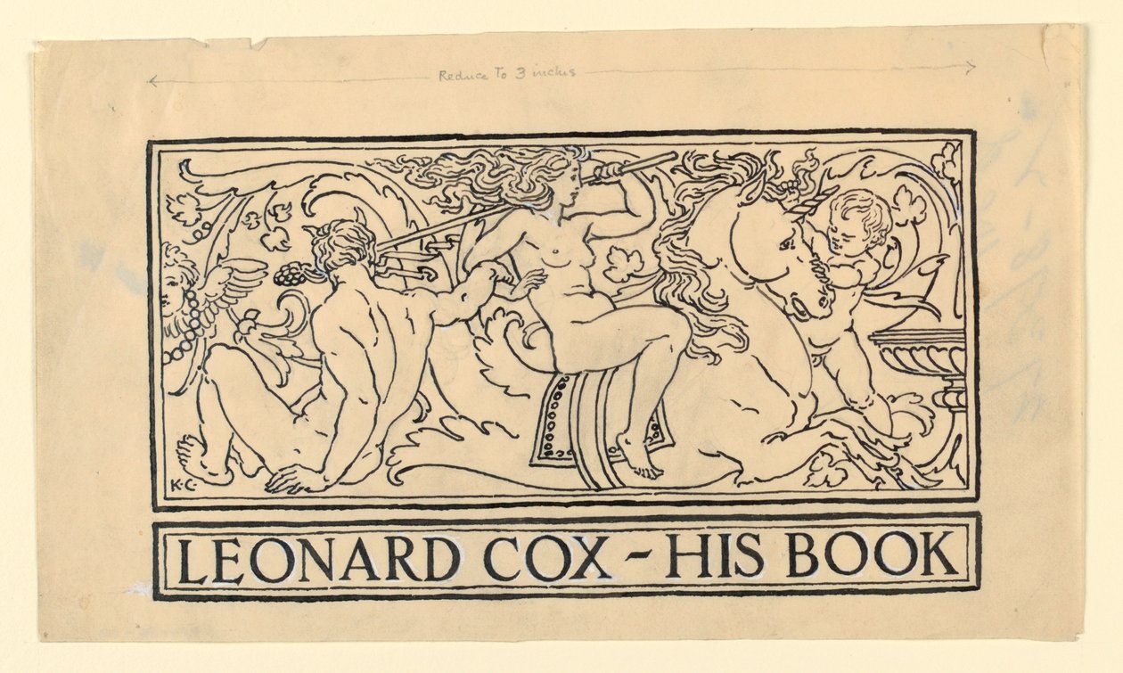 Ekslibris dla Leonarda Coxa autorstwa Kenyon Cox