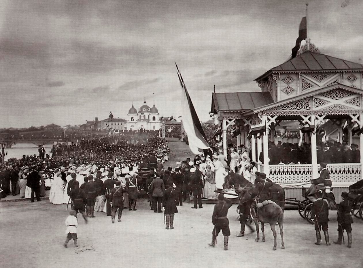 Carewicz Mikołaj Rosji w Nowoczerkasku, Rosja, 1891. autorstwa Kessler