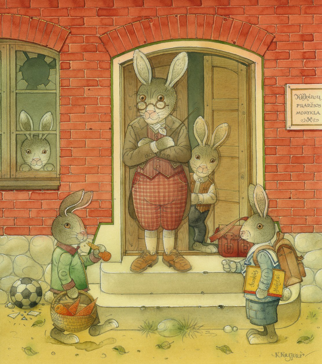 Hare School, 2006 (wc na papierze) autorstwa Kestutis Kasparavicius