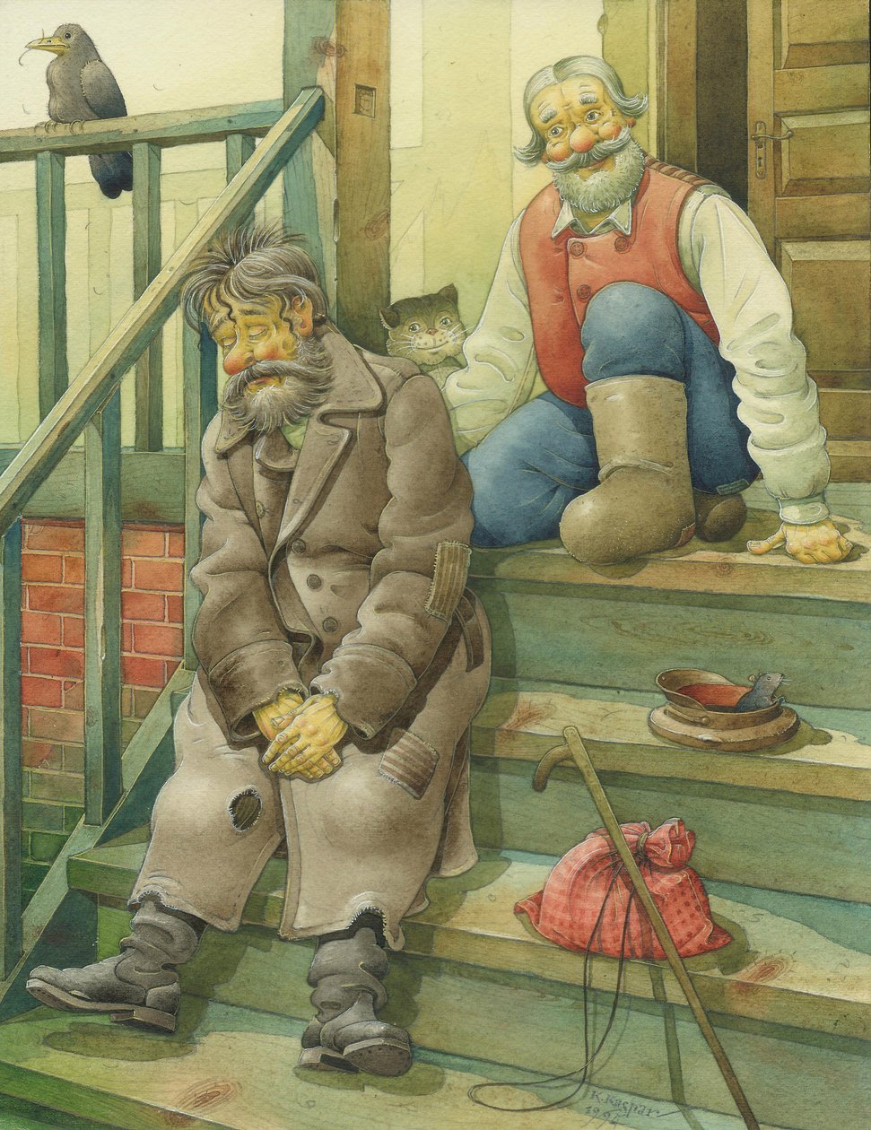 Scena rosyjska 08, 1994 (wc na papierze) autorstwa Kestutis Kasparavicius