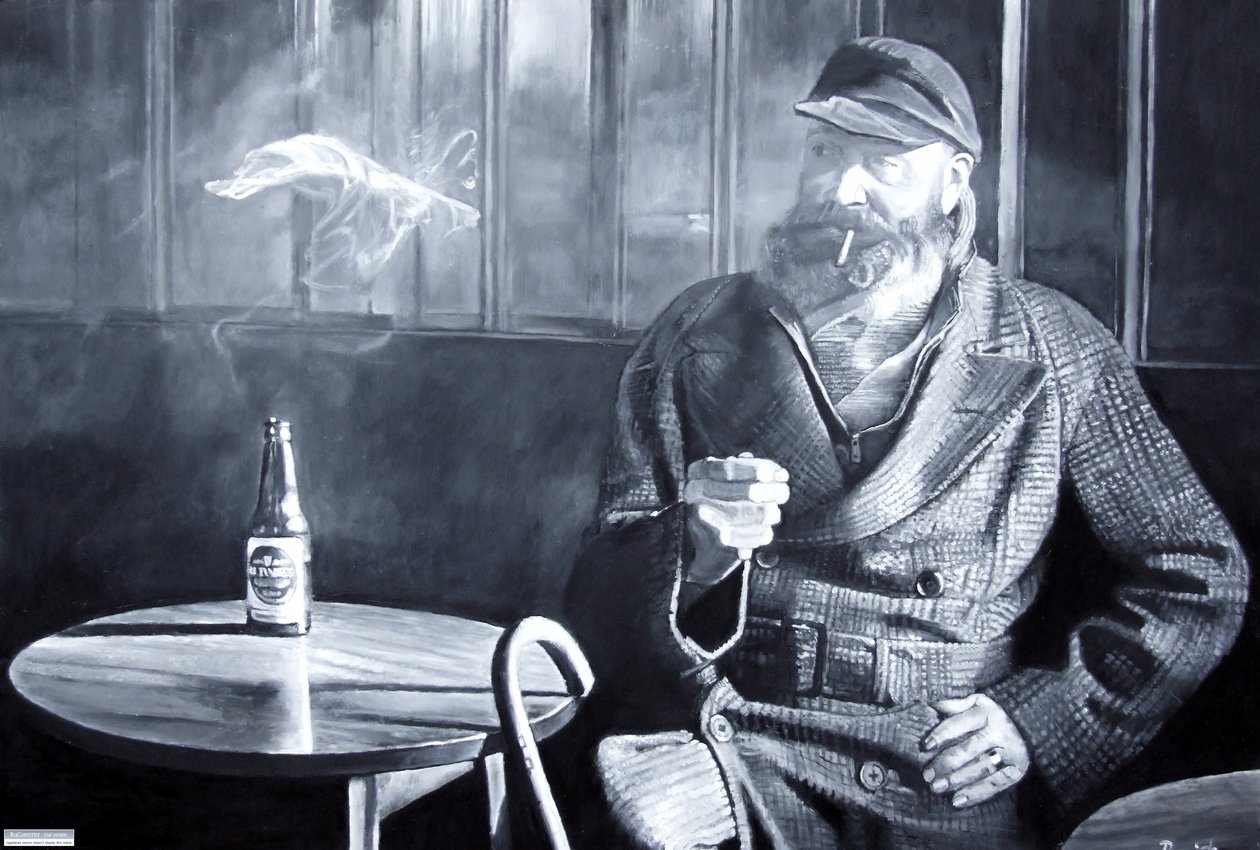 Kapitan Birdseye, 2008 (oleje) autorstwa Kevin Guild of Railway Artist Parrish