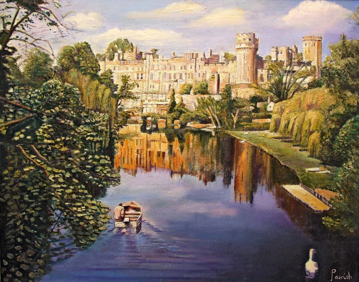 Zamek Warwick, 2008 autorstwa Kevin Guild of Railway Artist Parrish