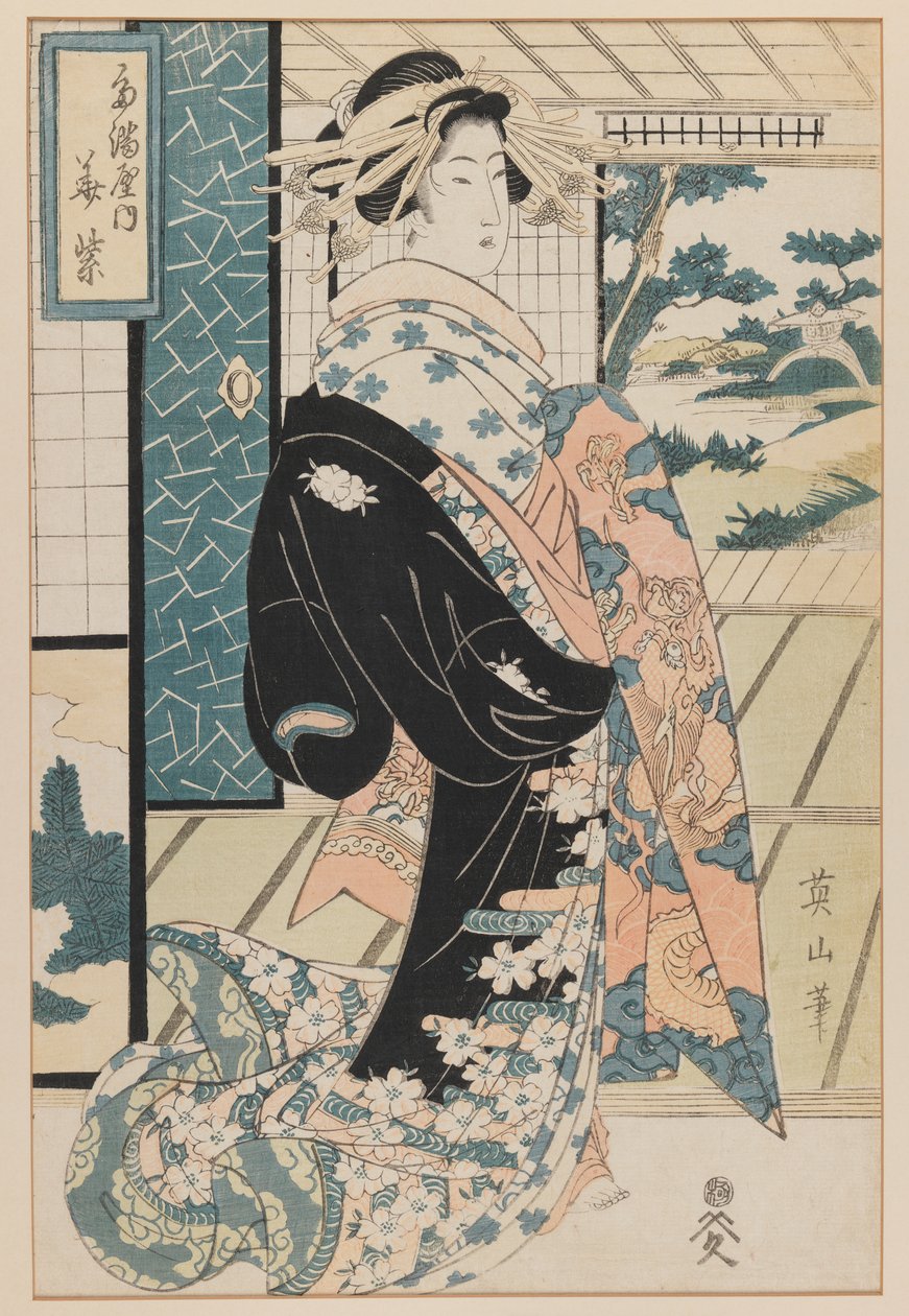 Bijin (drewnodruk) autorstwa Kikukawa Eizan