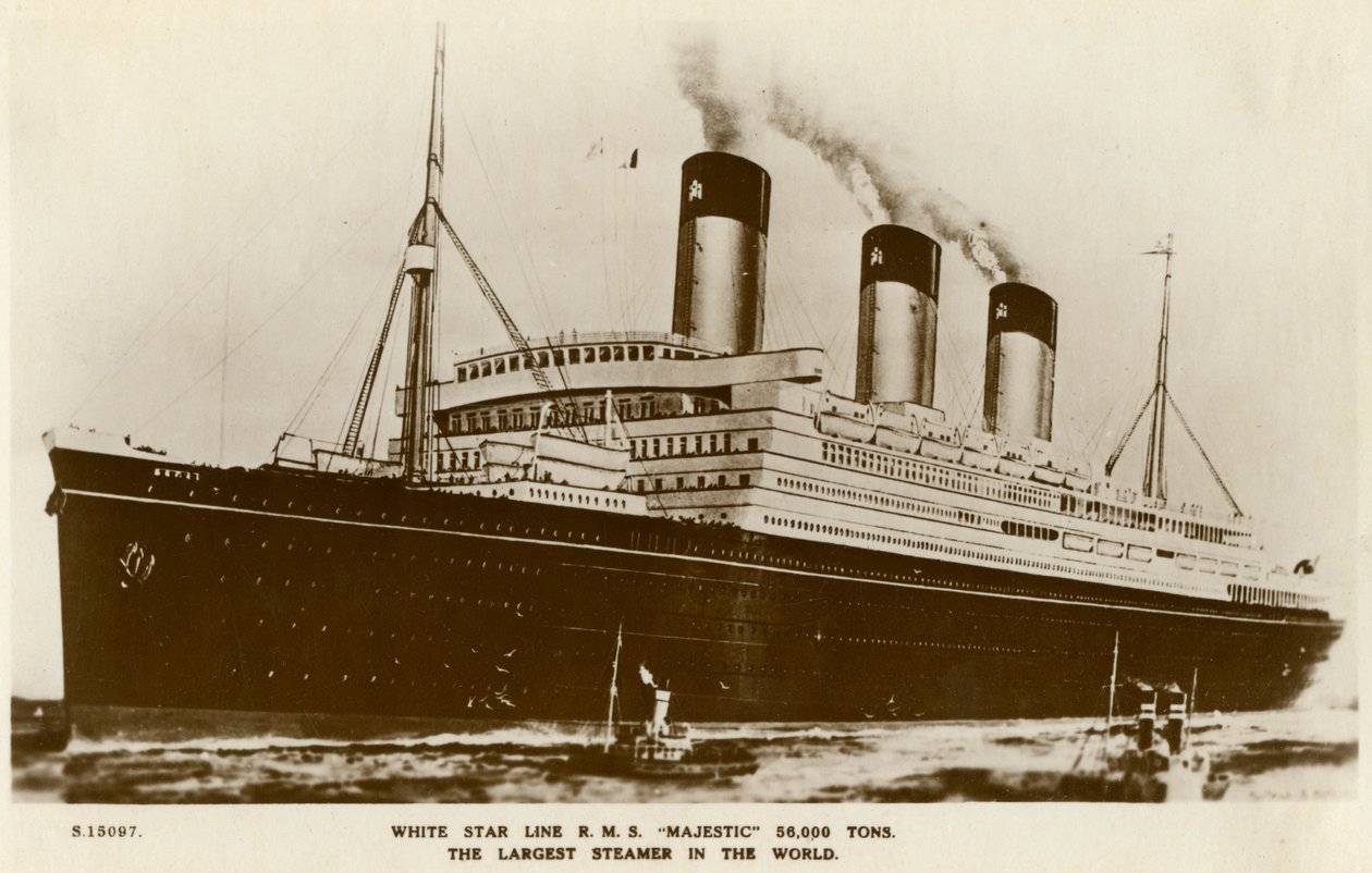 RMS „Majestic”, parowiec White Star Line, lata 20. XX wieku. autorstwa Kingsway