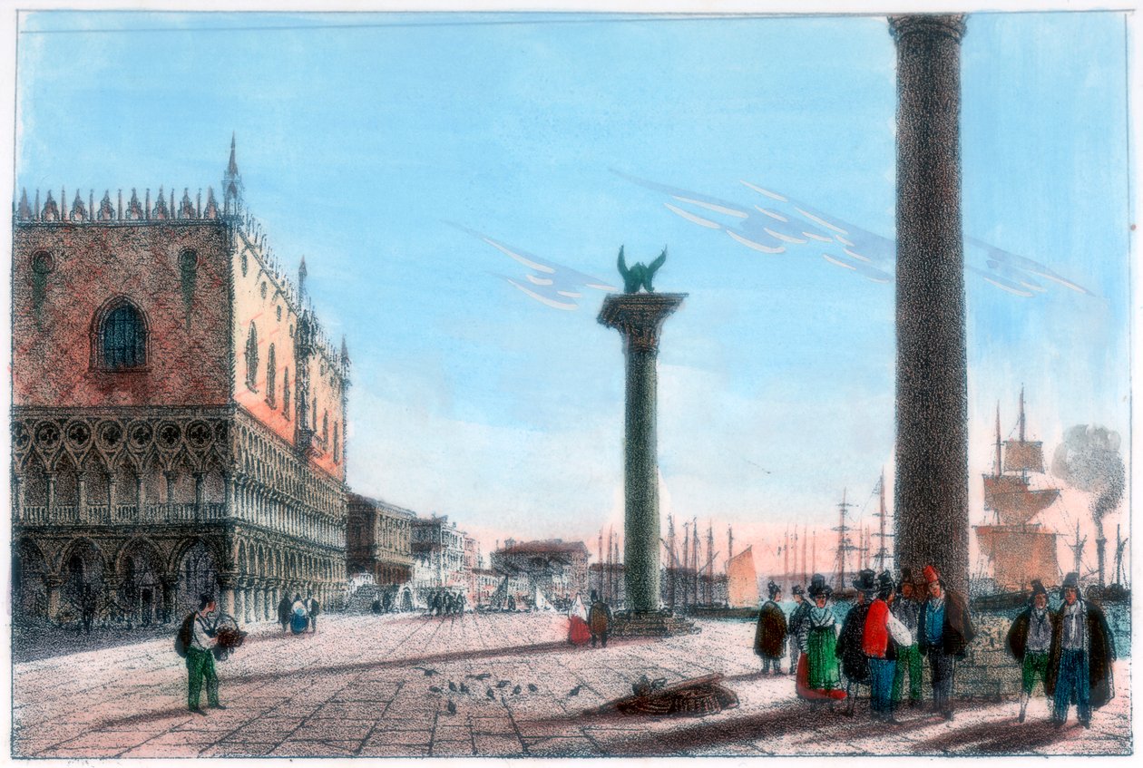 Plac Świętego Marka, Wenecja, Włochy, XIX wiek. autorstwa Kirchmayr