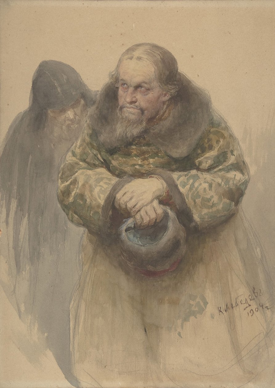 Dwóch Rosjan, 1904. autorstwa Klavdi Vasilevich Lebedev