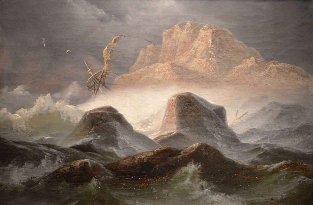 Sztorm u wybrzeży Norwegii autorstwa Knud Baade