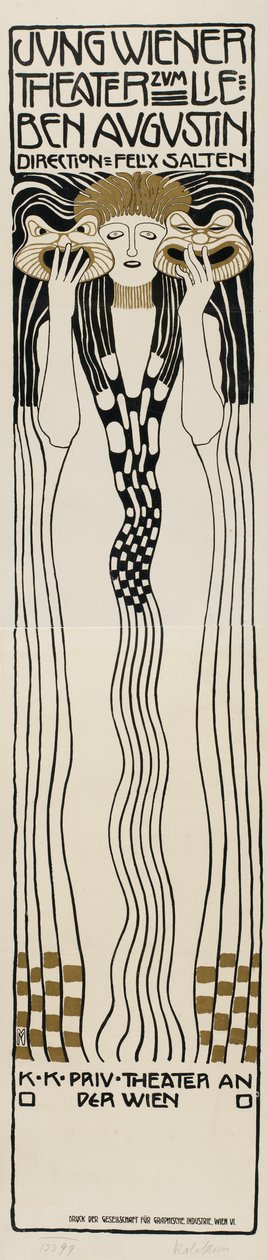 Młody Wiedeński Teatr Kochać Augustyna, 1901. autorstwa Koloman Moser