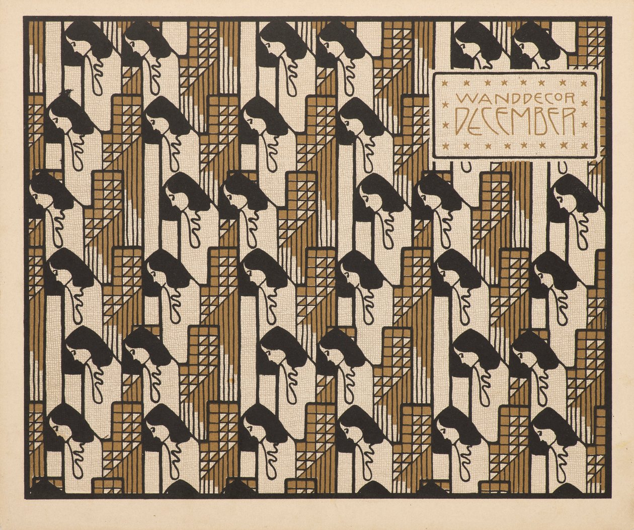 Dekoracja ścienna grudzień 1901 r. autorstwa Koloman Moser