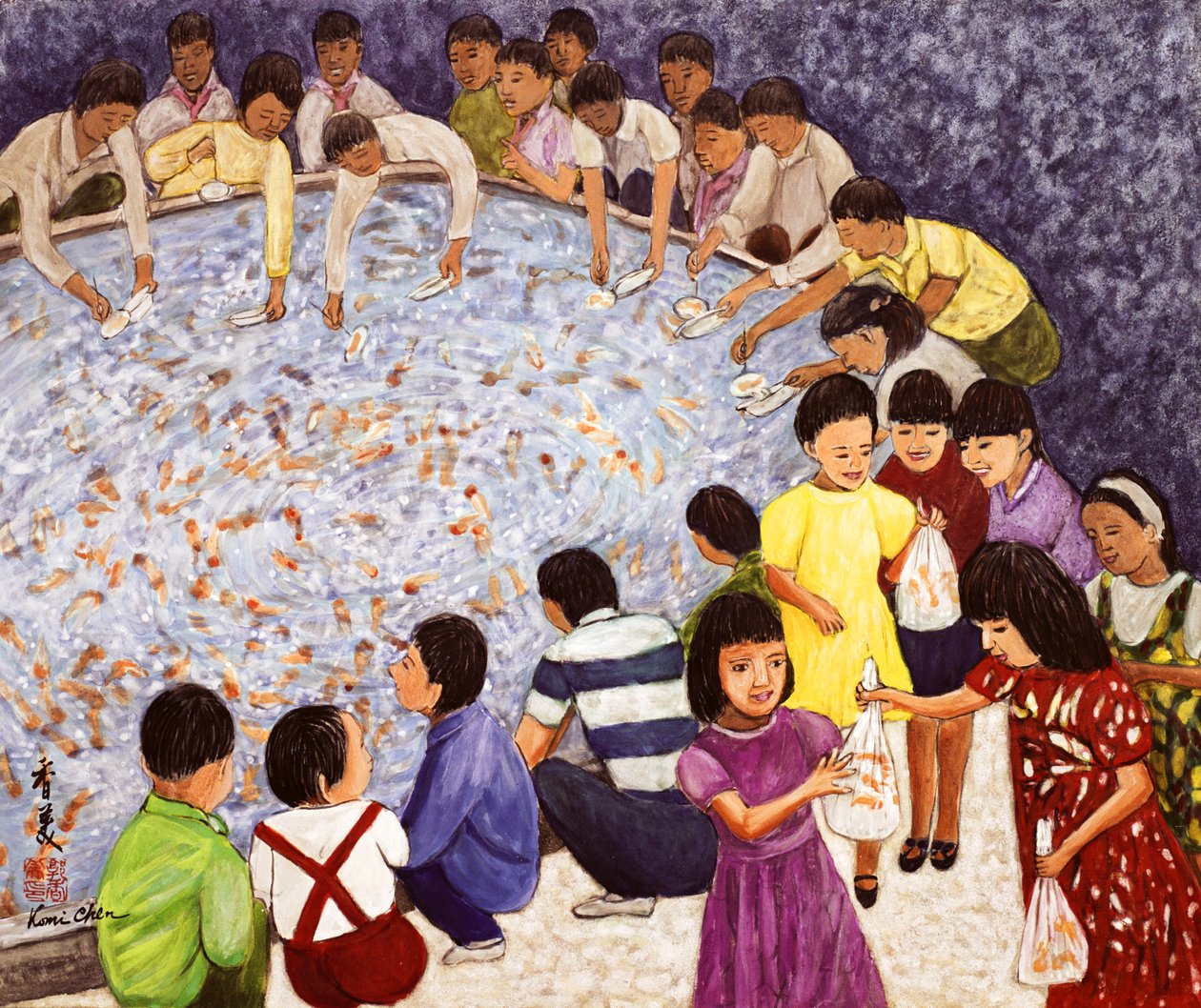 Show Off, 1994 (gwasz na jedwabiu) autorstwa Komi Chen