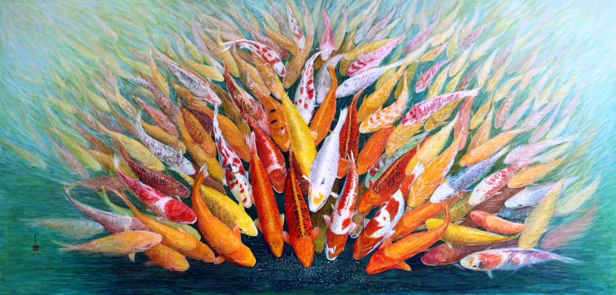 Konkurs, 2011 (Gwasz wschodni na papierze ryżowym) autorstwa Komi Chen