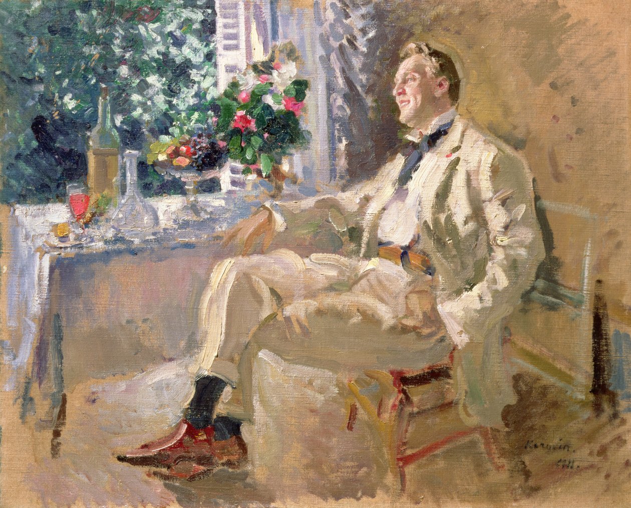 Portret śpiewaka operowego Fiodora Iwanowicza Chaliapina (1873-1938) 1911 autorstwa Konstantin Alekseevich Korovin