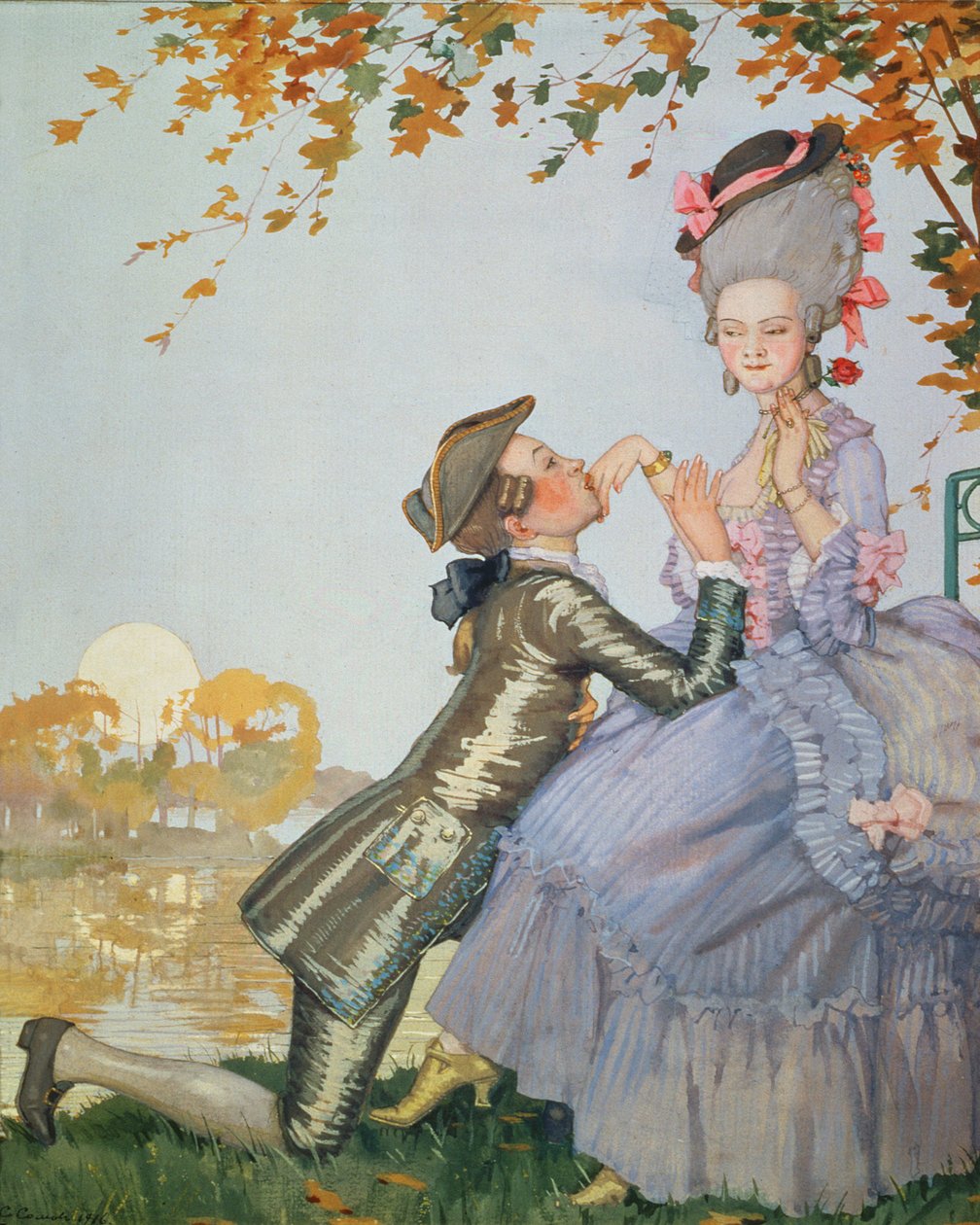 Pierwsza miłość, 1916 autorstwa Konstantin Andreevic Somov