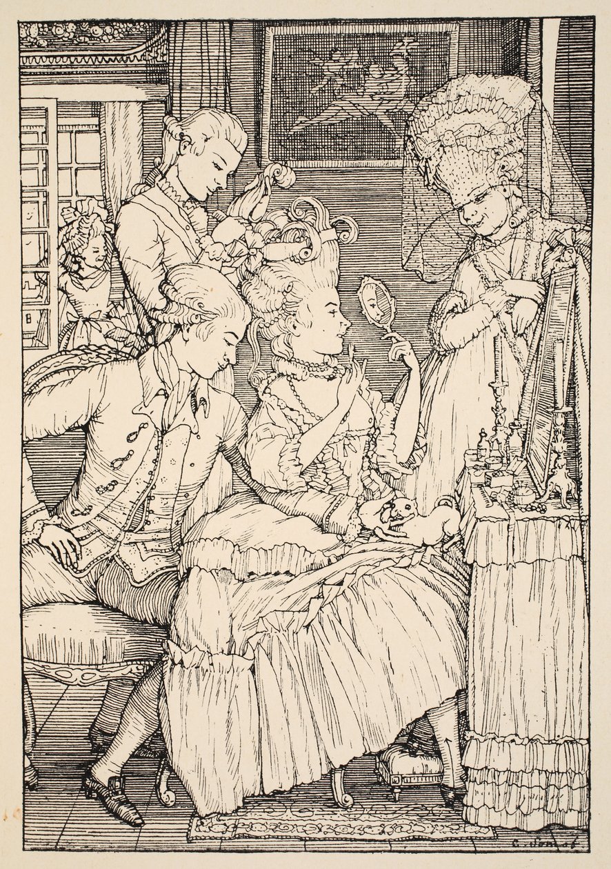 Toaleta, 1918 autorstwa Konstantin Andreevic Somov