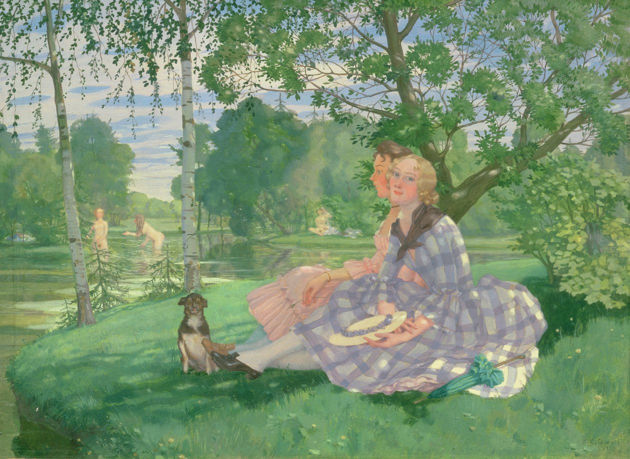 Lato, 1919 (olej na tekturze) autorstwa Konstantin Andreevic Somov