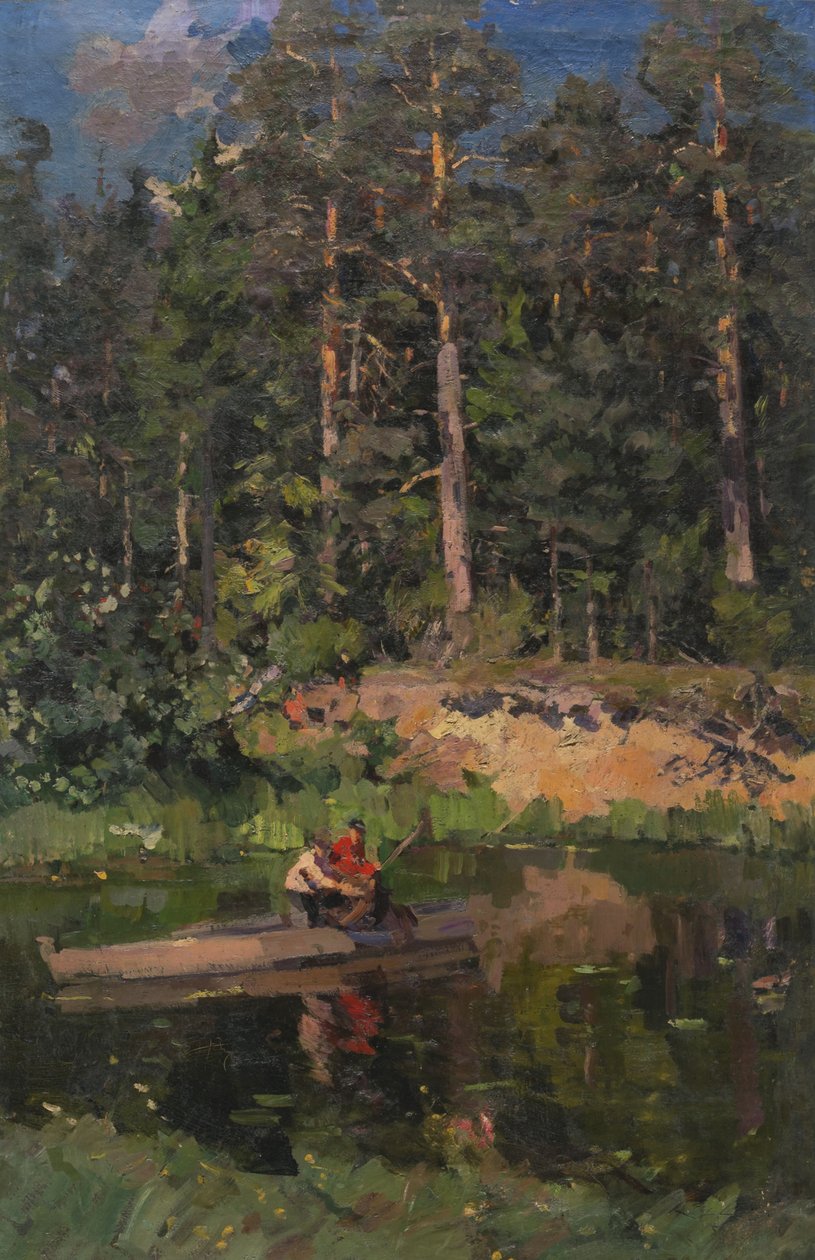 Rybacy w Okhotino, 1916 r. autorstwa Konstantin Alekseevich Korovin