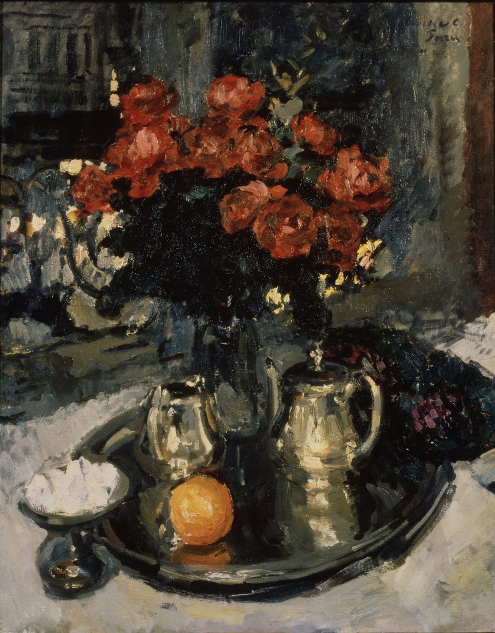 Róże i fiołki, 1912 autorstwa Konstantin Alekseevich Korovin