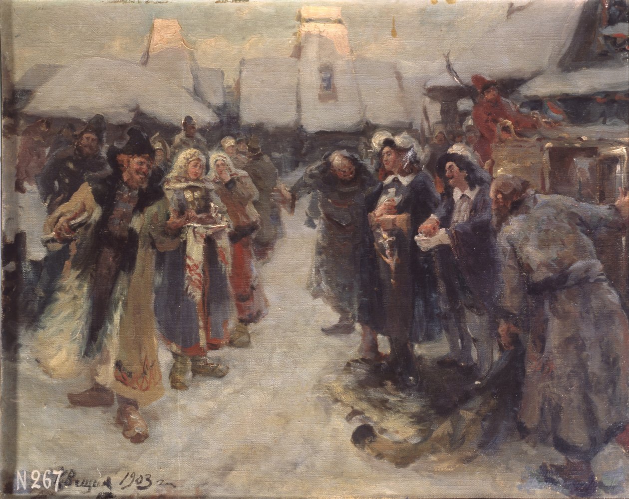 Cudzoziemcy w Moskwie, 1903 autorstwa Konstantin Alexandrovich Veshchilov