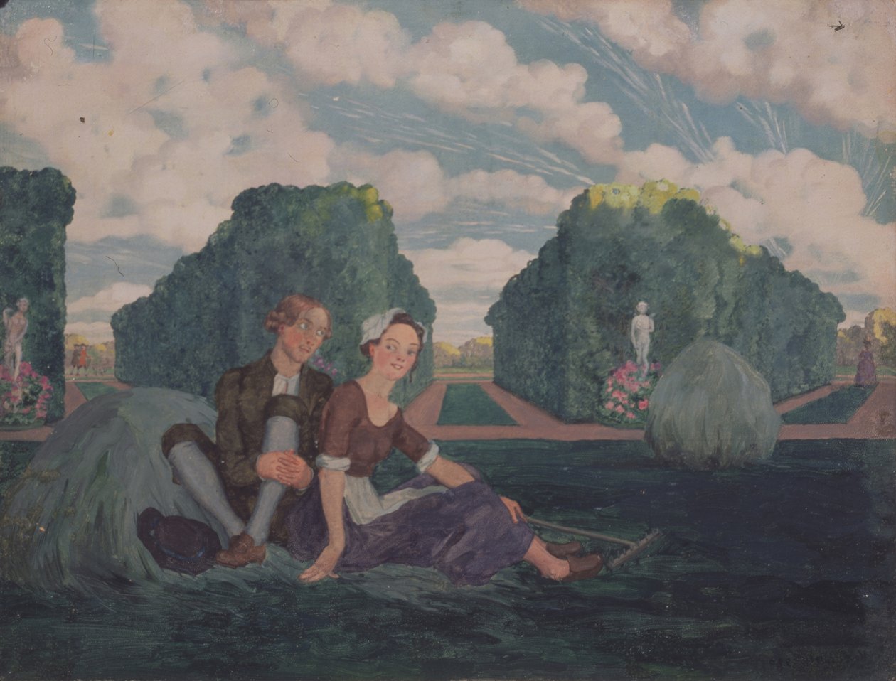 Zakochani autorstwa Konstantin Andreevic Somov