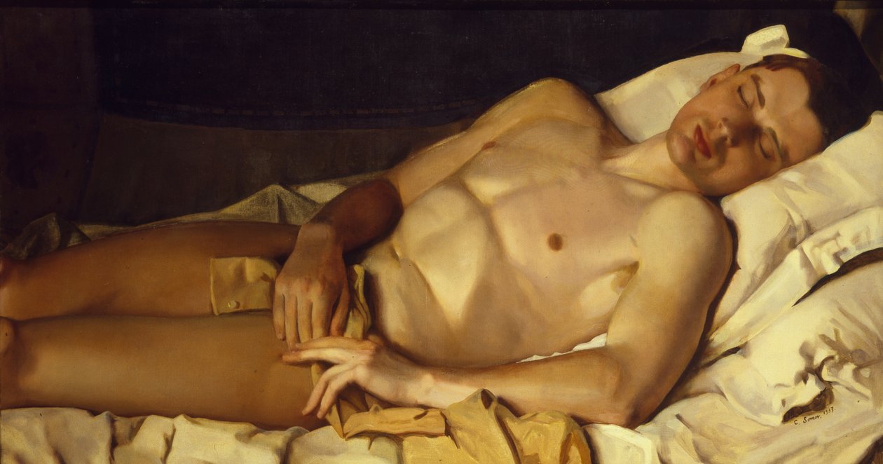 Nagi chłopiec Borys Sneżkowski, 1937 autorstwa Konstantin Andreevic Somov